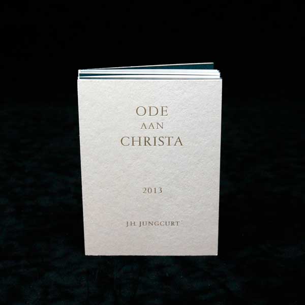 Handmade Limited Edition /  Ode aan Christa / Jaap Jungcurt / Boekbinderij Seugling Amsterdam